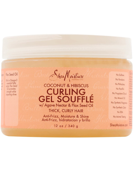 Shea Moisture Curling Gel Souffle 340gr. 12oz. Coconut,Hibiscus