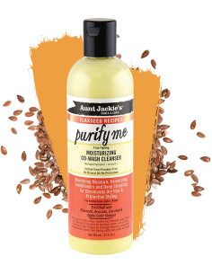 AUNT JACKIE'S PURIFY ME MOISTURIZING CO-WASH CLEANSER 355ml. 12oz. FLAXSEED RECIPES 2