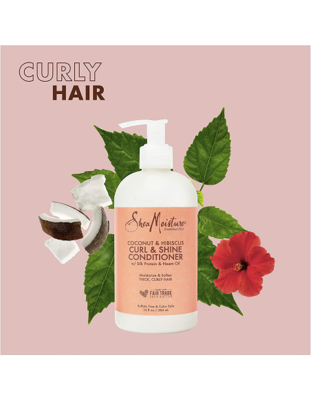 Shea Moisture Curl Shine Conditioner 384ml. 13oz. Coconut,Hibiscus