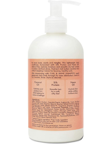 Shea Moisture Curl Shine Conditioner 384ml. 13oz. Coconut,Hibiscus