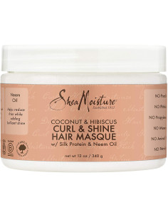 Shea Moisture Curl Shine Hair Masque 340gr. 12oz. Coconut,Hibiscus