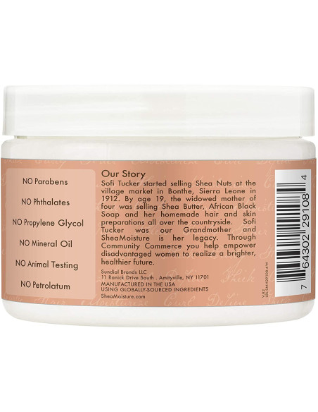 Shea Moisture Curl Shine Hair Masque 340gr. 12oz. Coconut,Hibiscus