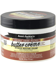 AUNT JACKIE's BUTTER CREME 213gr. 7.5oz. Curls Coils Intensive Moisture Sealant Coconut Creme Recipes