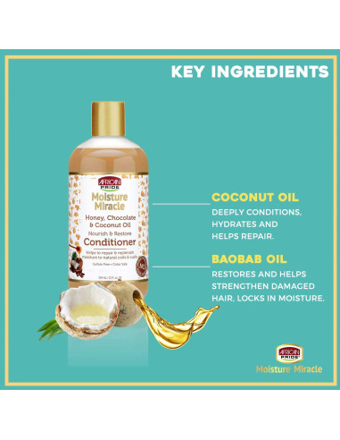 African Pride Moisture Miracle Conditioner Honey,Choco,354ml