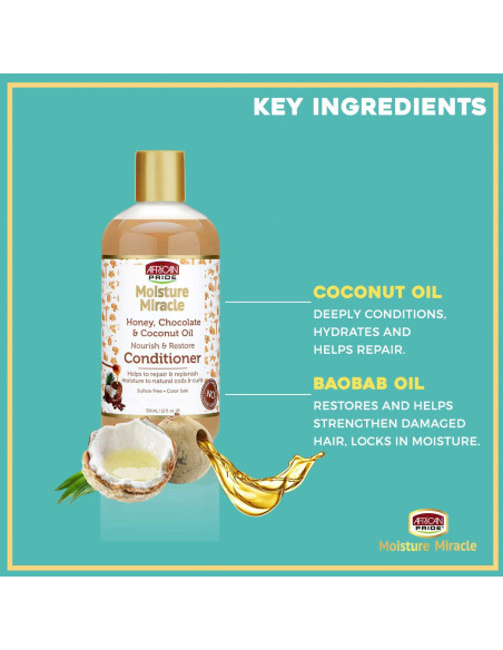 African Pride Moisture Miracle Conditioner Honey,Choco,354ml