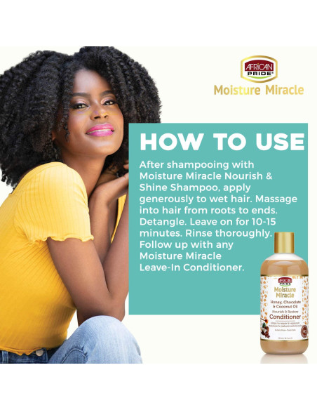 African Pride Moisture Miracle Conditioner Honey,Choco,354ml