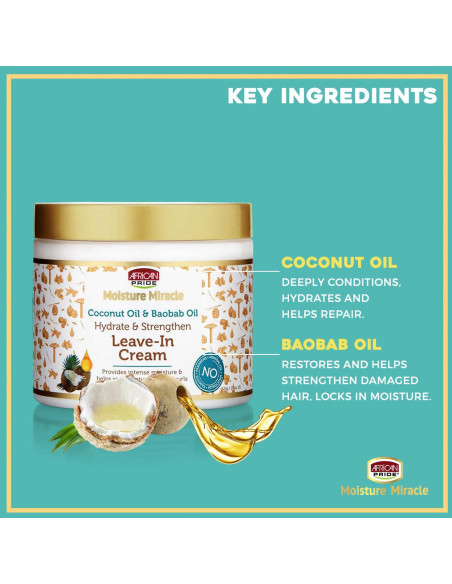 African Pride Moisture Miracle Leave-In Cream Coconut 425g