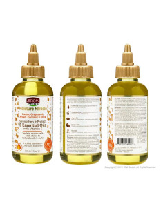African Pride Moisture Miracle 5 Essentials Oil 118ml. 4oz. Castor,Grapeseed,Argan,Coconut Olive