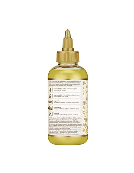 African Pride Moisture Miracle 5 Essentials Oil 118ml. 4oz. Castor,Grapeseed,Argan,Coconut Olive