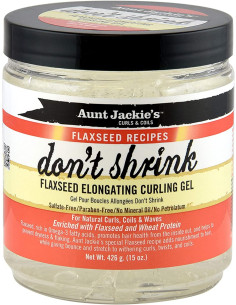 AUNT JACKIE'S DON´T SHRINK 425gr. 15oz. FLAXSEED RECIPES Elongating Curling Gel