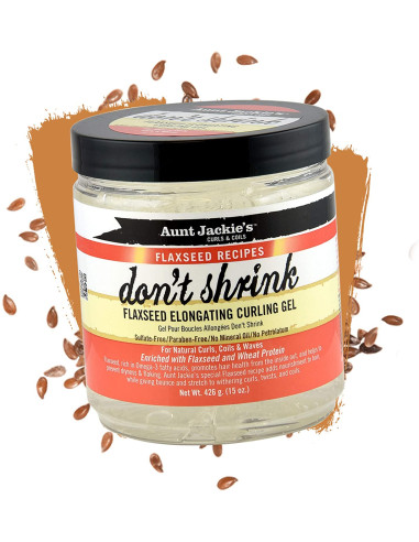 AUNT JACKIE'S DON´T SHRINK 425gr. 15oz. FLAXSEED RECIPES Elongating Curling Gel