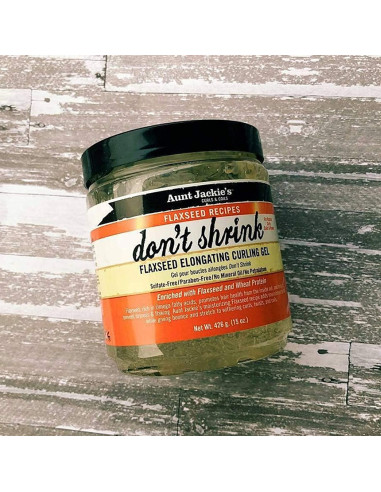 AUNT JACKIE'S DON´T SHRINK 425gr. 15oz. FLAXSEED RECIPES Elongating Curling Gel
