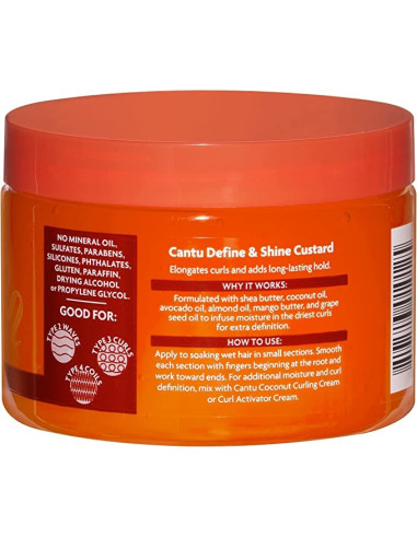 CANTU SHEA BUTTER FOR NATURAL HAIR DEFINE & SHINE CUSTARD 340gr. 12oz.