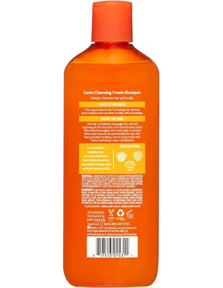 CANTU SHEA BUTTER SHAMPOO CLEANSING FOR NATURAL HAIR 400ml. 13.5oz.