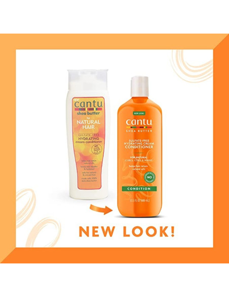 CANTU SHEA BUTTER FOR NATURAL HAIR HYDRATING CREAM CONDITIONER 400ml. 13.5oz.