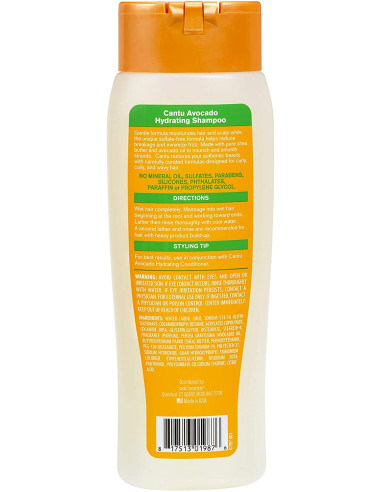 CANTU AVOCADO SULFATE-FREE SHAMPOO HYDRATING SHEA BUTTER 400ml. 13.5oz.