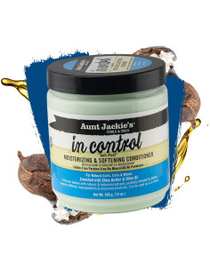 AUNT JACKIE'S IN CONTROL 426gr. 15oz. Curls Coils Anti Poof Moisturizing Softening Conditioner