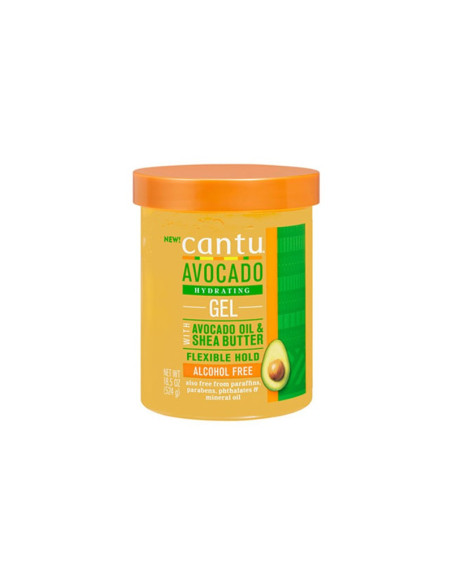 CANTU AVOCADO GEL DEFINIDOR HYDRATING STYLING  FLEXIBLE HOLD SHEA BUTTER 524gr. 18.5oz.