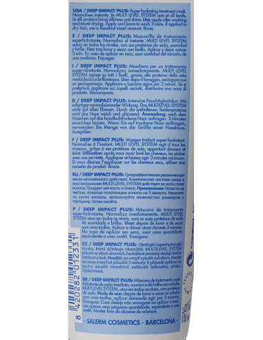 SALERM MASK DEEP IMPACT PLUS KERATIN SHOT 200ml.