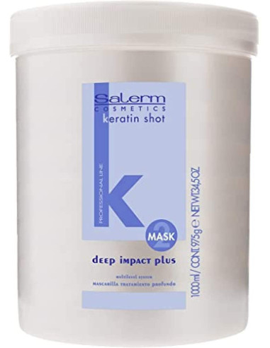 SALERM MASK DEEP IMPACT PLUS KERATIN SHOT 1000ml.