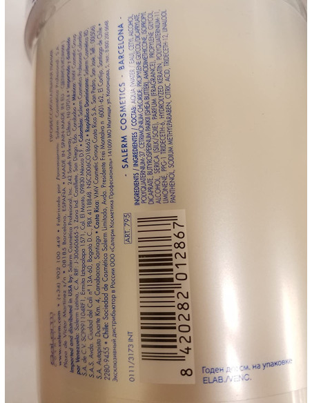 SALERM MASK DEEP IMPACT PLUS KERATIN SHOT 1000ml.