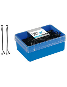 EUROSTIL CLIPS ONDULADOS NEGRO REF. 1604/50 300uds.